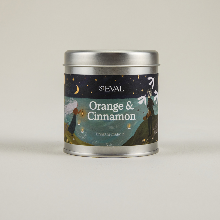 St Eval Orange & Cinnamon Scented Tin Candle