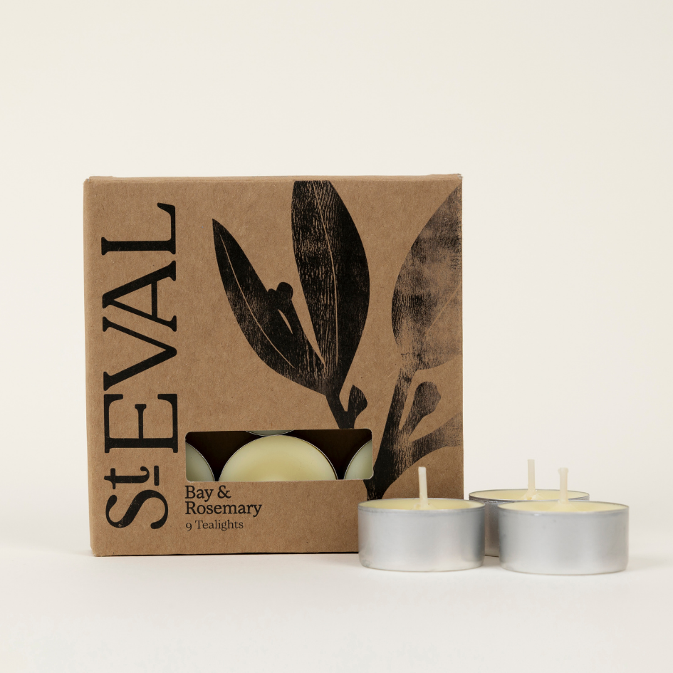 St Eval Bay & Rosemary Scented Tealights x 9