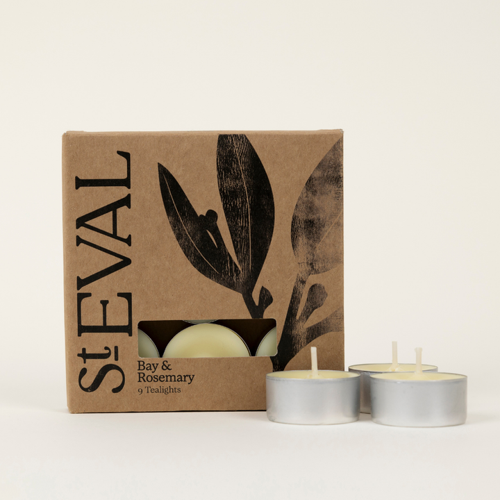 St Eval Bay & Rosemary Scented Tealights x 9