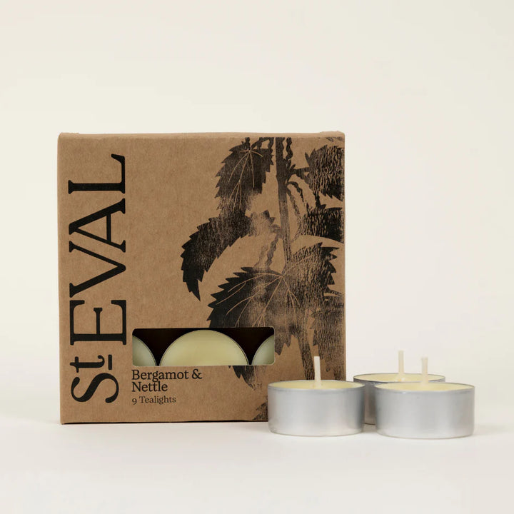 St Eval Bergamot & Nettle, Scented Tealights, x 9