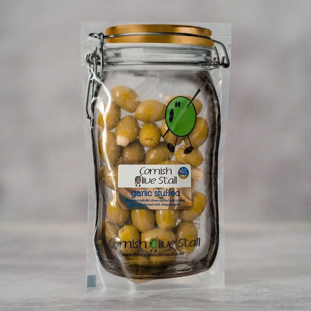Garlic Stuffed Olives - The Cornish Olive Stall