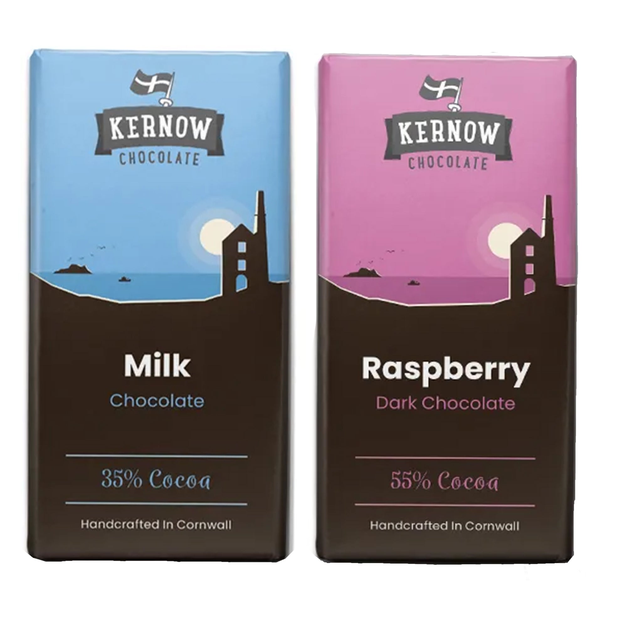 Kernow Chocolate Mini Milk & Raspberry x 2 The Cornish Company
