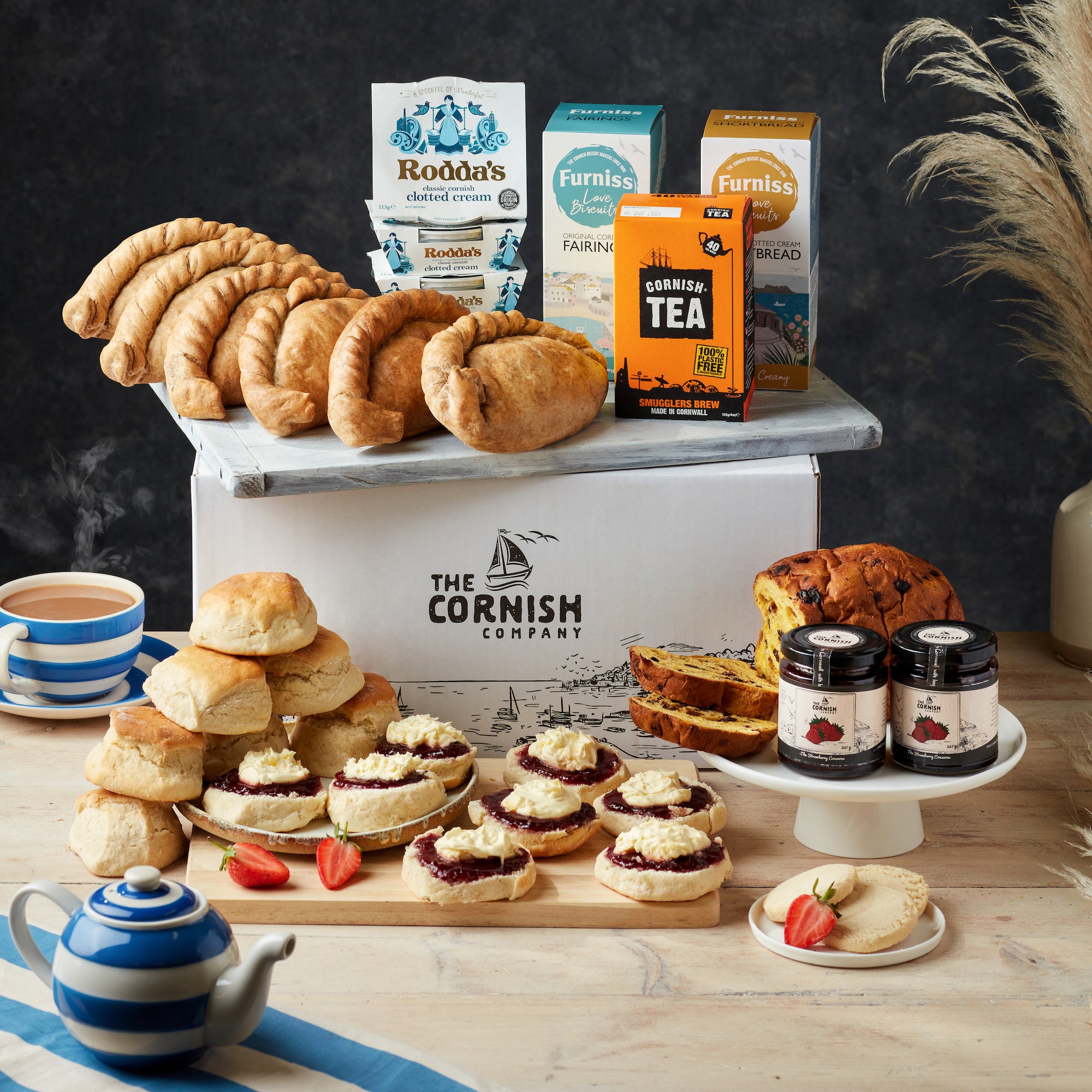 The Pasty & Cream Tea Party Hamper – The Cornish Company