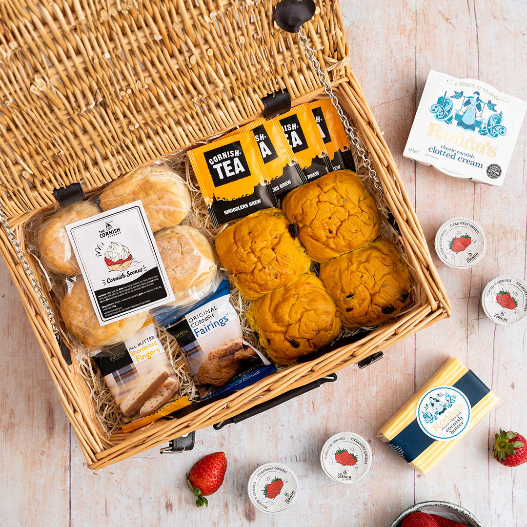 The Cream Tea & Saffron Bun Hamper