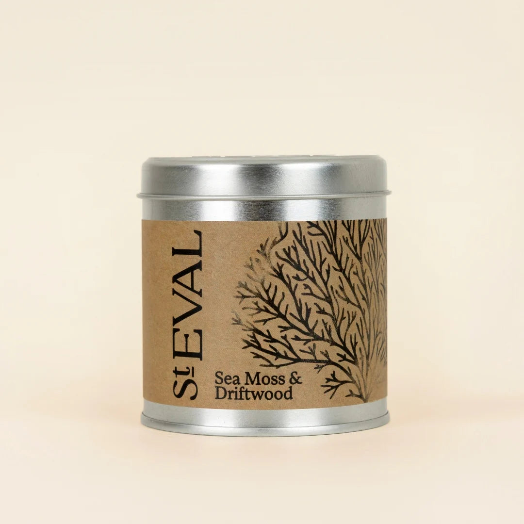 St Eval Sea Moss & Driftwood Scented Tin Candle