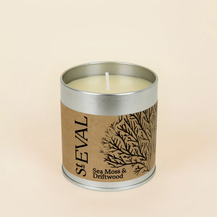 St Eval Sea Moss & Driftwood Scented Tin Candle