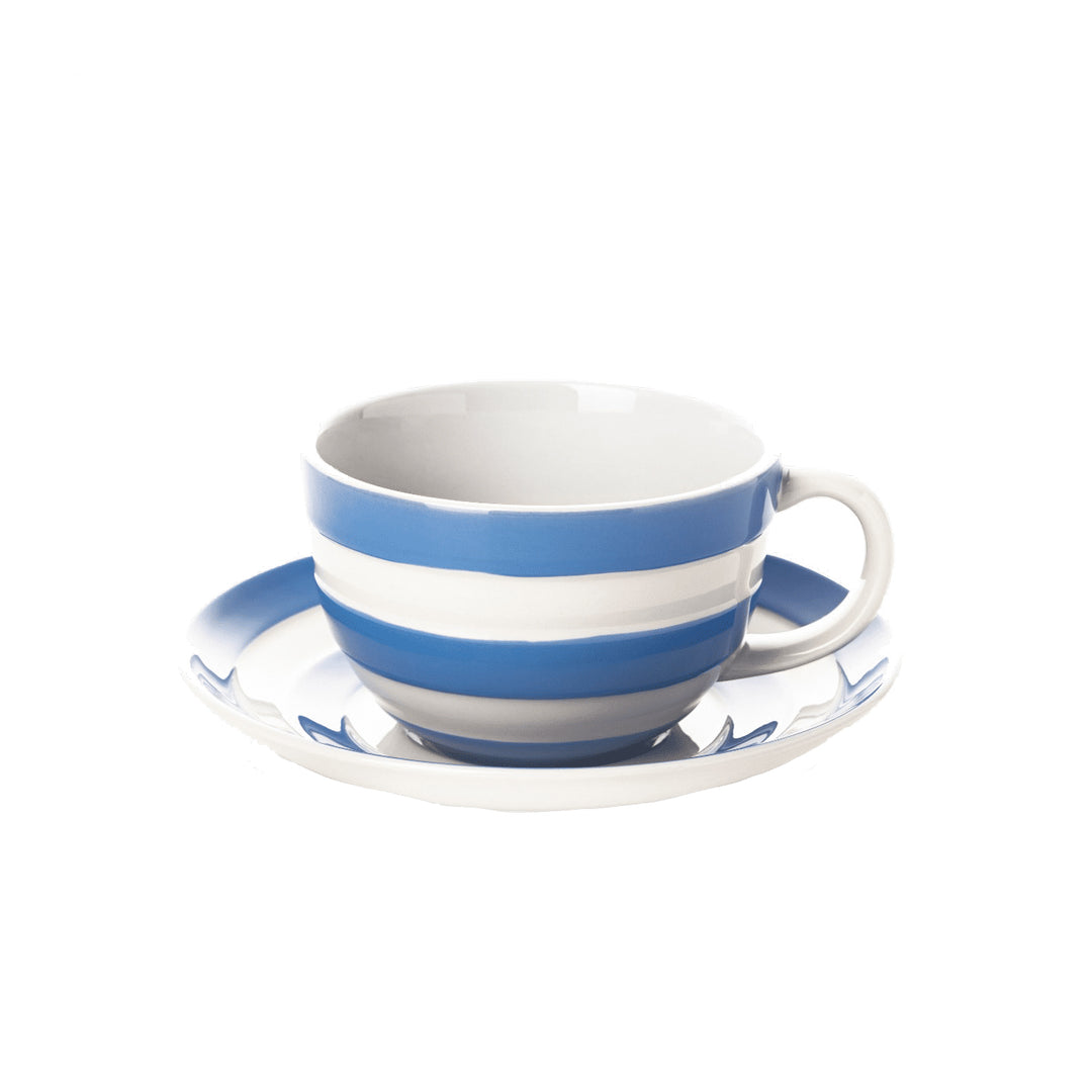 Cornishware Breakfast Cup and Saucer 12oz