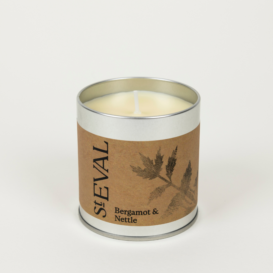 St Eval Bergamot & Nettle Scented Tin Candle