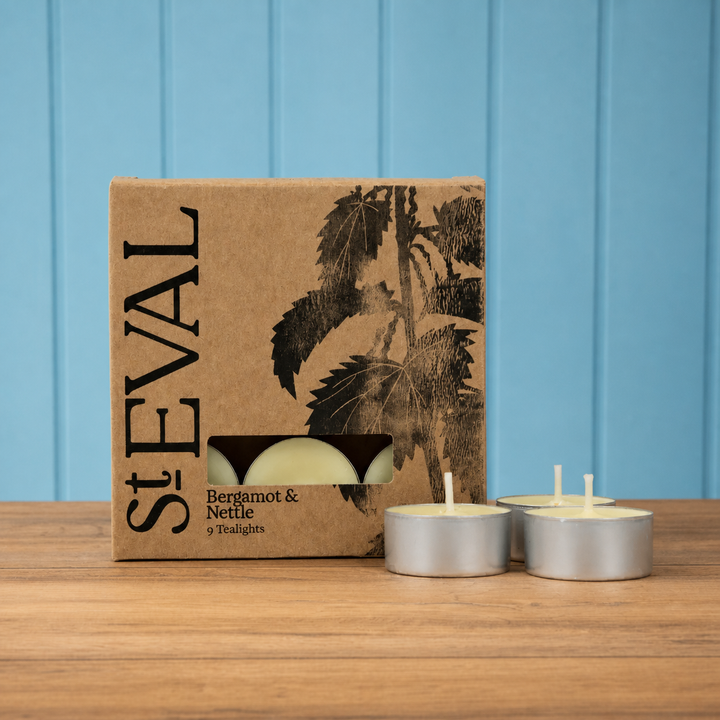 St Eval Bergamot & Nettle, Scented Tealights, x 9