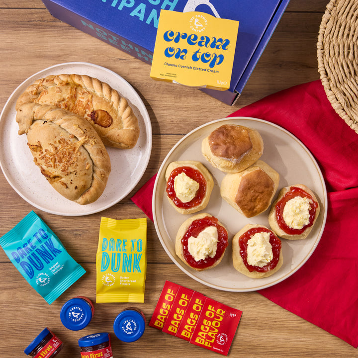Cheese & Onion Pasty & Cream Tea Hamper