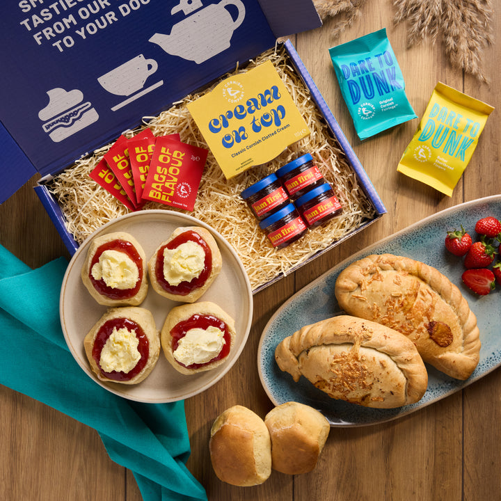 Cheese & Onion Pasty & Cream Tea Hamper