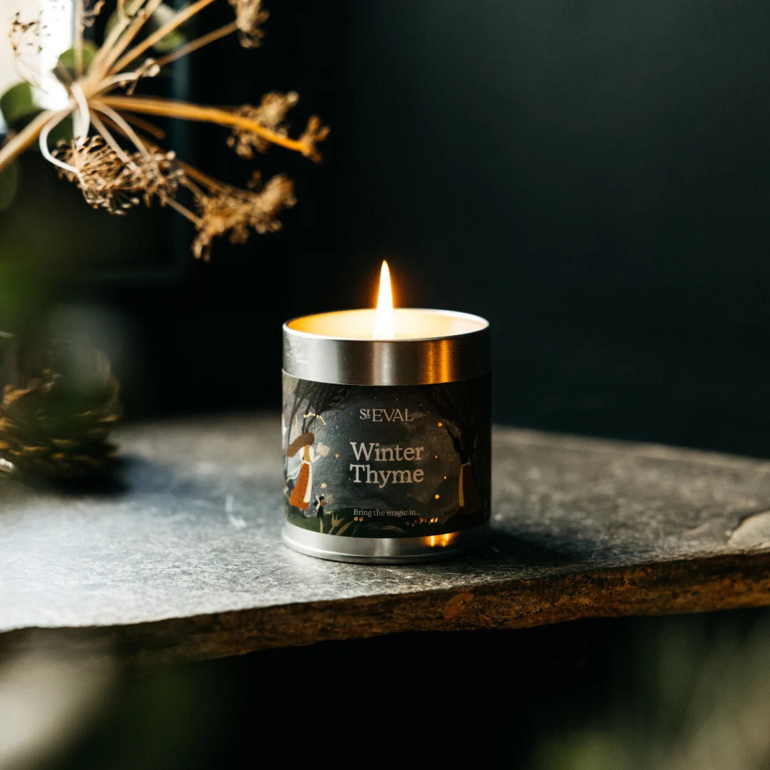 Winter Thyme, Scented Christmas Tin Candle