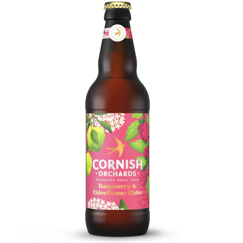 Starfall Cider Raspberry Cornish Orchards Raspberry and Elderflower 500ml – The Cornish Company