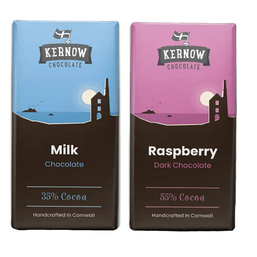 Kernow Chocolate Mini Milk & Raspberry x 2