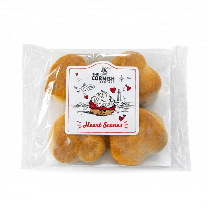 Love Heart Plain Scones x 4