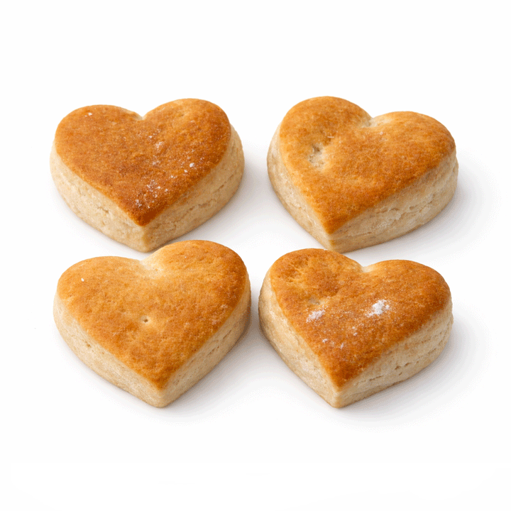 Love Heart Plain Scones x 4