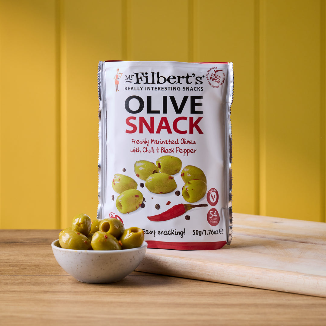 Mr Filberts Chilli & Black Pepper Olives