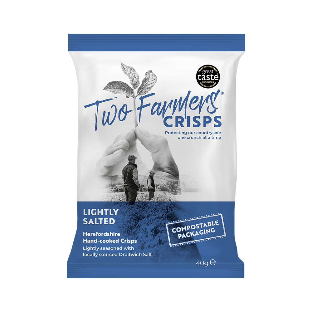 Two Farmers Lighty Salted Crisps 40g