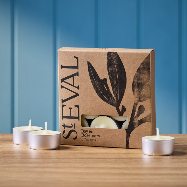 St Eval Bay & Rosemary Scented Tealights x 9