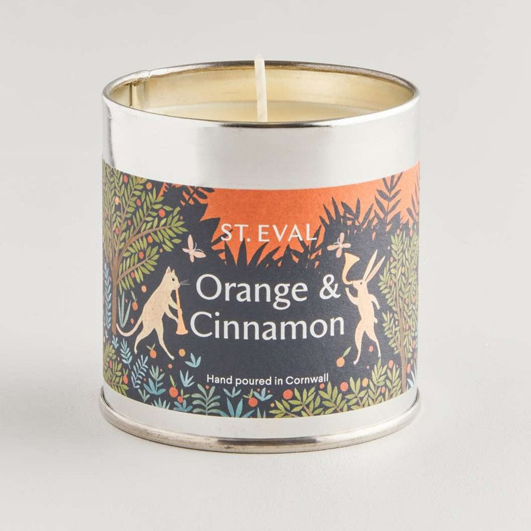 St Eval Orange & Cinnamon Scented Tin Candle